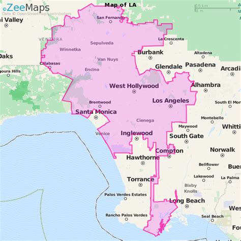 Key principles of MAP Map Of Cities In La
